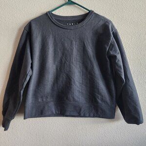 Tesla Sweater Mens XS Black Crewneck Pullover Embroidered Logo Fleece Casual